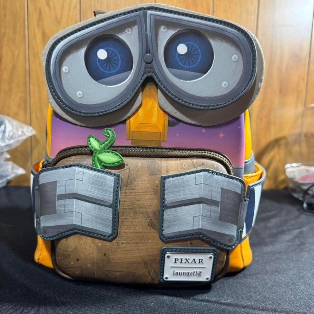 Yellow‎ and blue Wall-E Loungefly mini backpack (Eyes are movable) NWT